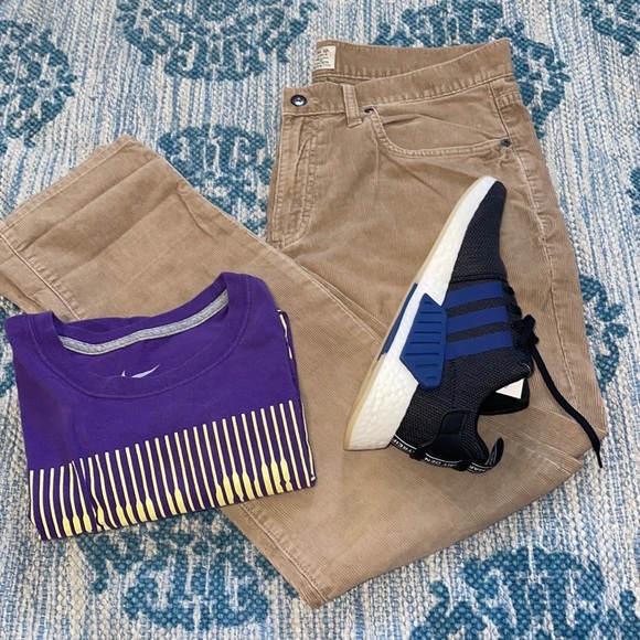 J. crew corduroy brown straight leg good condition 34 W 32 L - Picture 2 of 4